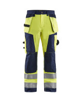 High Vis Handwerker Arbeitshose High Vis Gelb/Marineblau...