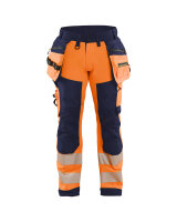 Hi-vis softshell trousers class2 Orange/Marineblau...