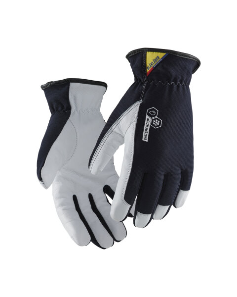 Work glove leather, winter lined WR Dark navy/White (Blåkläder)