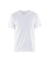 T-Shirt, V-Kragen Weiß (Blåkläder)