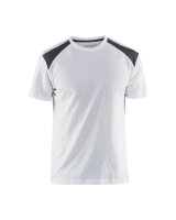 T-Shirt Weiß/Dunkelgrau (Blåkläder)