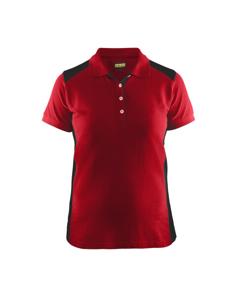 Damen Polo Shirt Rot/Schwarz (Blåkläder)