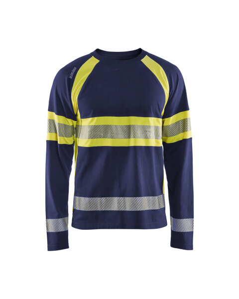 High Vis Shirt langärmelig Marineblau/Gelb (Blåkläder)