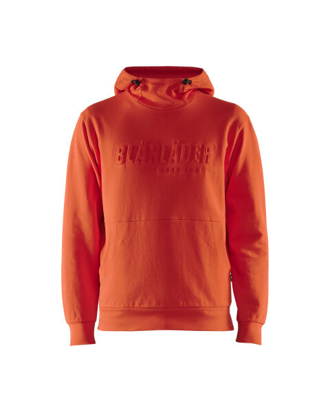 Hoodie Blåkläder 3D Print Orange Red Color (Blåkläder)
