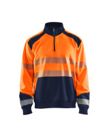 High Vis Sweatshirt Half-Zip High Vis Orange/Marineblau...