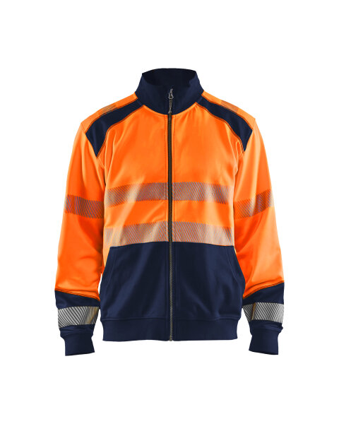High Vis Sweatshirt mit Reißverschluss High Vis Orange/Marineblau (Blåkläder)