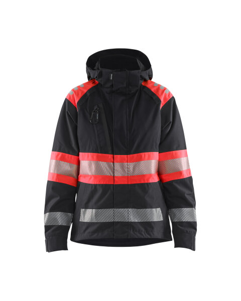 High Vis Shell Jacket women´s Schwarz/Rot (Blåkläder)