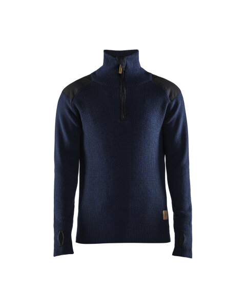 Wollsweater Dunkel Marineblau/Dunkelgrau (Blåkläder)