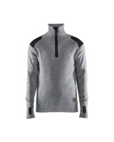 Wollsweater Grau Melange/Dunkelgrau (Blåkläder)
