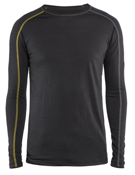 Unterhemd XLIGHT, 100% Merino Dunkelgrau/Gelb (Blåkläder)