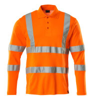 Polo-Shirt, Langarm  (Hi-vis Orange)