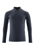 Polo-Shirt, Langarm  (Schwarzblau)