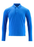 Polo-Shirt, Langarm  (Azurblau)